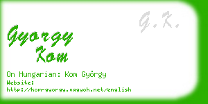 gyorgy kom business card